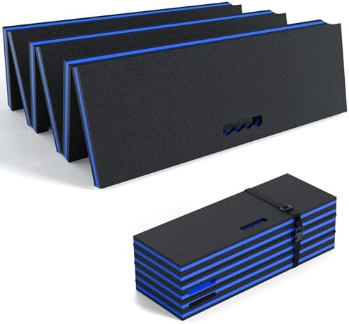 22.8" Wide Mechanic Mat Foldable EVA Kneeling Pad with Magnetic Tool Slots by SKYJDM