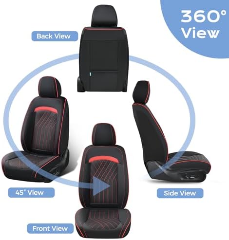 FLORICH Car Seat Covers Front Seat, Leather Seat Covers for Cars, Car Seat Protector Waterproof, Universal Automotive Seat Covers, Front Car Seat Cover Fit for Most Sedans SUV Pick-up Truck - Image 6
