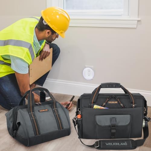 WELKINLAND 25-Pocket Electrician Tool Bag & Small Tool Bag Set, Tech Bag - Image 2