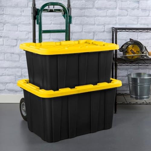 Sterilite Industrial Storage Tote with Lids for Garage, 27 Gallon, 16-Pack - Image 5