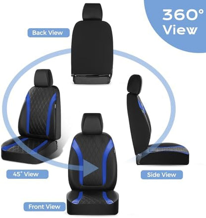 FLORICH Front Car Seat Covers, Leather Seat Covers for Cars, Waterproof Car Seat Protector Breathable, Front Seat Covers for Cars, Automotive Seat Covers Universal Fit for Most Car Truck SUV - Image 6