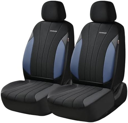 Coverado Car Seat Covers, Auto Car Seat Covers 5 Seats, Mesh Breathable Blue Seat Protectors for Car, Driver Seat Covers Universal Fit for SUV, Truck, Vans, Sedan - Image 2