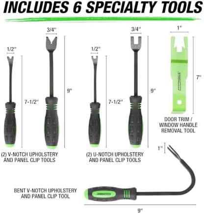 OEMTOOLS 25301 6-Pc Car Trim Removal Tool Kit for Upholstery & Clip Removal - Image 7