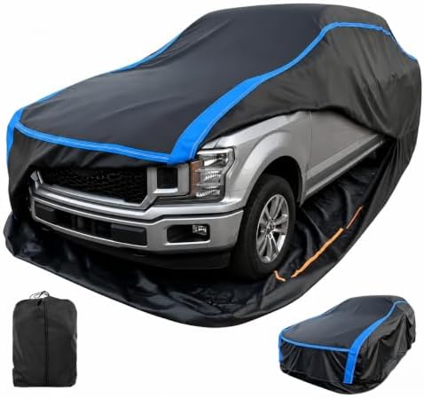 2-in-1 Pickup Truck Cover - Quick Half Cover or Full Bottom-Seal Enclosure, Waterproof Multi-Layer Heavy-Duty Protection, Fits 229-242 in Trucks: F-150, Tundra, Ram 1500 by Unknown