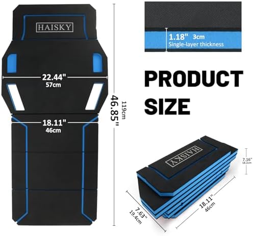 Foldable Mechanic Kneeling Pad,22.44" Wide EVA Foam Mat,1 Pack,Blue - Image 2
