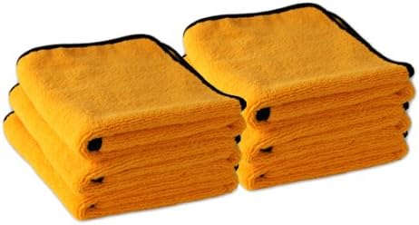 Cobra Gold Plush Microfiber Towel | Soft, Lint-Free Towels for Detailing & Cleaning | Highly Absorbent | 16x24 Inches | 6 Pack by CobraMicrofiberProducts