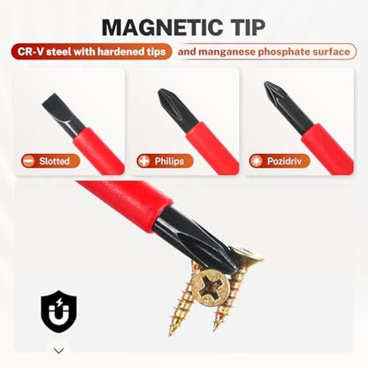 BILITOOLS 9-Piece 1000V Insulated Screwdriver Set with Magnetic Tips - Image 6
