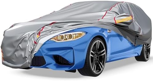 Car Cover Waterproof All Weather for Sedan (190-195 inch) by DINGHAO