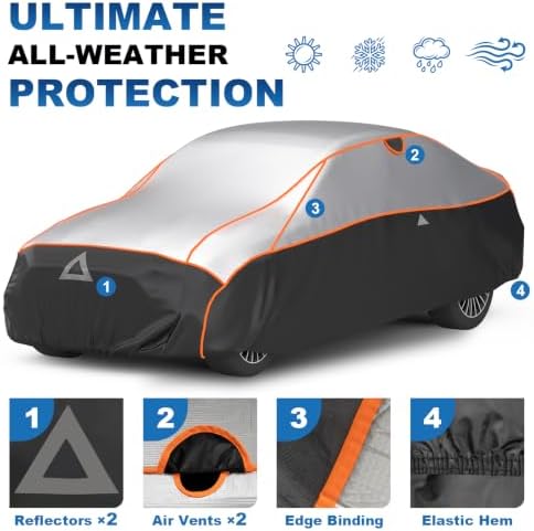 Favoto Hail Protector Car Cover Waterproof Heavy Duty Padded Car Cover - Image 6