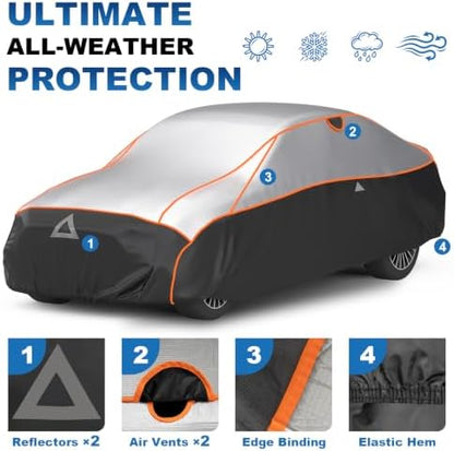 Favoto Hail Protector Car Cover Waterproof Heavy Duty Padded Car Cover - Image 6