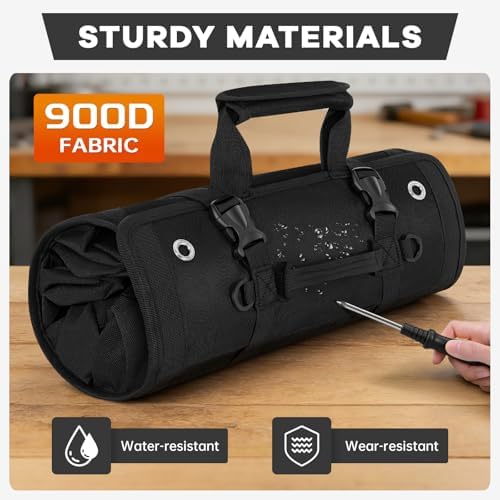ANILD 18.5 Inch Extra Long Tool Bag Roll Up, Roll Up Tool Bag Organizer - Image 6