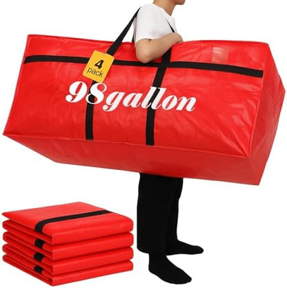 Windyun 4 Pack 98 Gallon Extra Large Moving Bags XXL Heavy Duty Storage Bag - Image 2