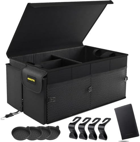 MIKKUPPA Car Trunk Organizer Set - 65L Collapsible Trunk Organizer with Lid by MIKKUPPA