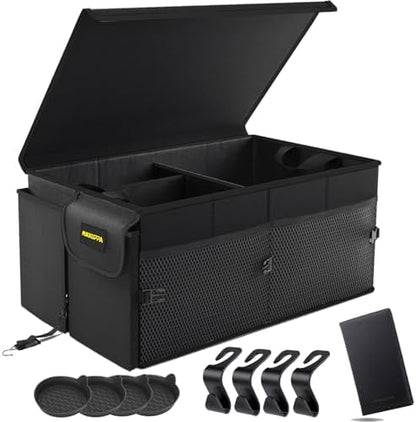 MIKKUPPA Car Trunk Organizer Set - 65L Collapsible Trunk Organizer with Lid by MIKKUPPA