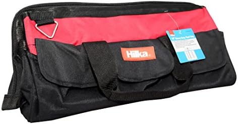 Hilka Tools 77604018 Heavy Duty Tool Bag, Black/Red, 18-Inch by Hilka