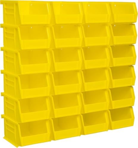 Akro-Mils 30210 AkroBins Plastic Storage Bins, 5"x4"x3", Yellow, 24-Pack by Akro-Mils