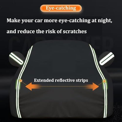 Car Cover Outdoor for Jaecoo J6, 2024-2026, Waterproof Thicken Full Car Covers with Cotton Lining, Large Hail Blanket Rain Snow Sun UV Protection Covers - Image 4