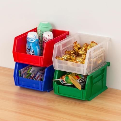 Akro-Mils 30210 AkroBins Plastic Storage Bins, 5"x4"x3", Blue, 24-Pack - Image 2