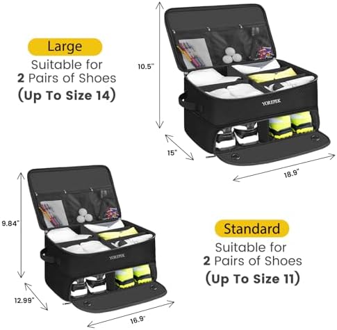YOREPEK Golf Gifts for Men, 2 Layer Golf Trunk Organizer for 2 Pair Shoes - Image 4