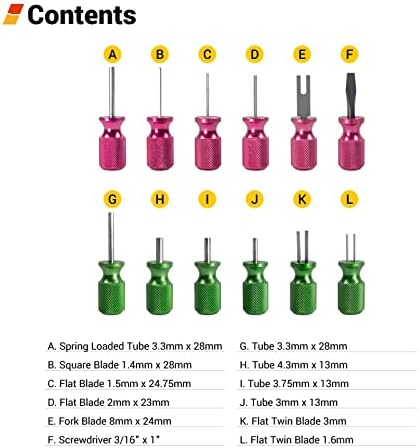 EWK 12 Pcs Universal Automotive Wire Electrical Terminal Removal Tool Kit, Depinning Tools for Electrical Connectors & Wire Terminals, Ideal for Mechanics and DIYers - Image 2