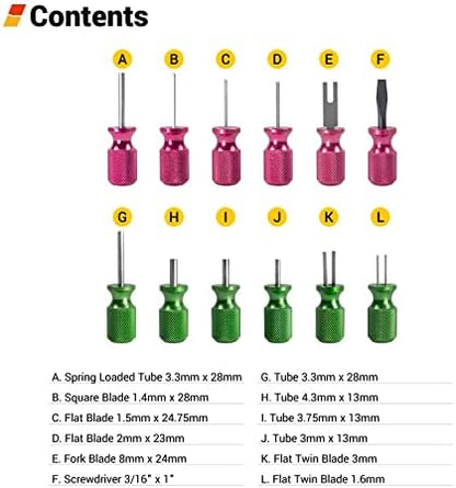 EWK 12 Pcs Universal Automotive Wire Electrical Terminal Removal Tool Kit, Depinning Tools for Electrical Connectors & Wire Terminals, Ideal for Mechanics and DIYers - Image 2