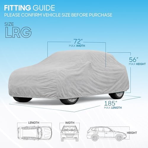 BDK SUV & Van Car Cover – Water-Resistant All-Weather Indoor/Carport Vehicle Cover with UV & Dust Protection, Breathable, Scratch-Proof Lining – Fits SUVs, Vans up to 185" (185L x 72W x 56H) - Image 2