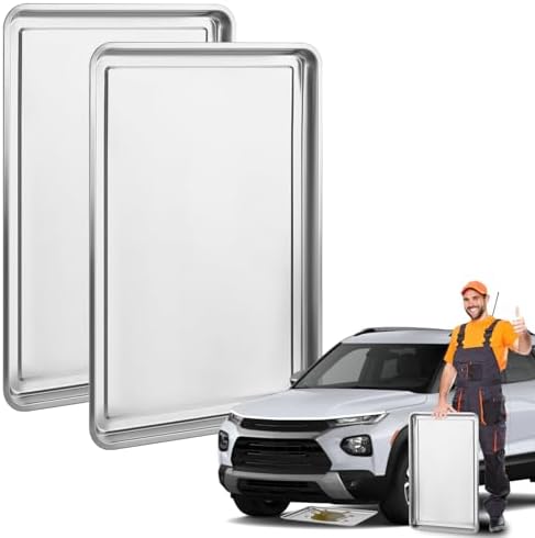 35.4 x 24 x 1.9'' Stainless Steel Oil Drip Pan for Under Car 2 Pack by Home