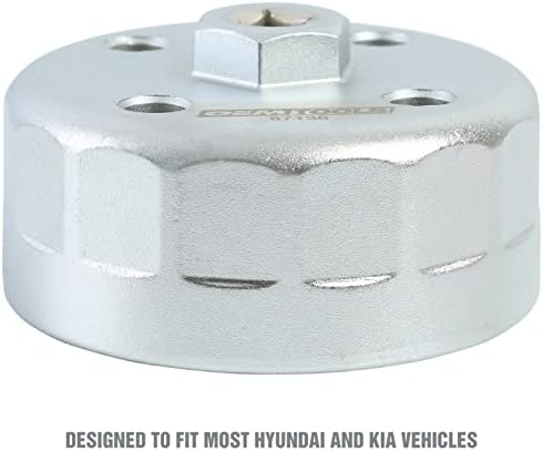 OEMTOOLS 87136 88.8MM 15 Flute Oil Filter Cap Wrench, Filter Puller for Hyundia and Kia Vehicles, 3/8 Inch Ratchet, 27MM socket, or 1/16 Inch Socket - Image 3