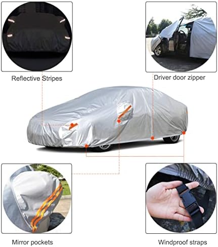 Kayme Sedan Car Cover Waterproof All Weather (186 to 193 Inch) - Image 3