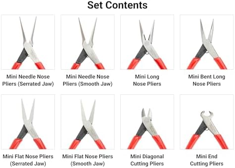 TEKTON Mini Pliers Set with Roll, 8-Piece | PMN99910 - Image 2