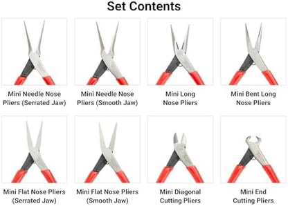 TEKTON Mini Pliers Set with Roll, 8-Piece | PMN99910 - Image 2