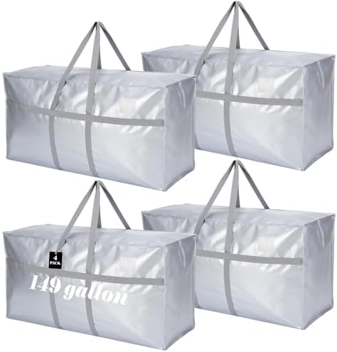 4 Pcs 149 Gallon Extra Large Moving Bags Heavy Duty Storage Bag by Clysee