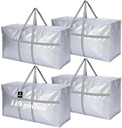 4 Pcs 149 Gallon Extra Large Moving Bags Heavy Duty Storage Bag by Clysee