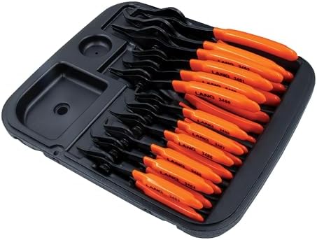 Lang Tools (3495) 12-Piece Fixed Tip Combination Internal/External Snap Ring Pliers Set - Image 2