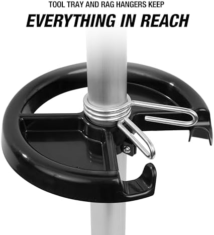 OEMTOOLS 9-Gallon Oil Drain Pan with Adjustable Funnel, Built in Tool Rack - Image 5
