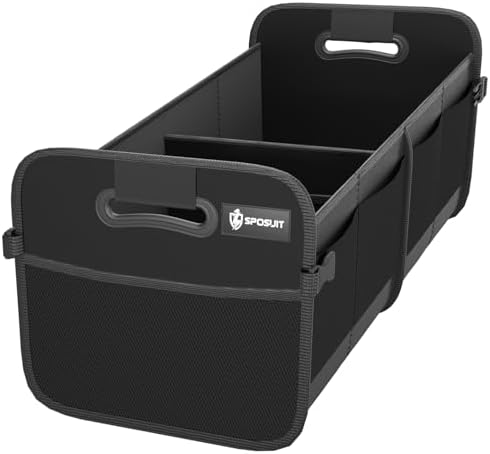 Sposuit Trunk Organizer for Car - 70L Collapsible Sturdy Car Storage, Black by Sposuit