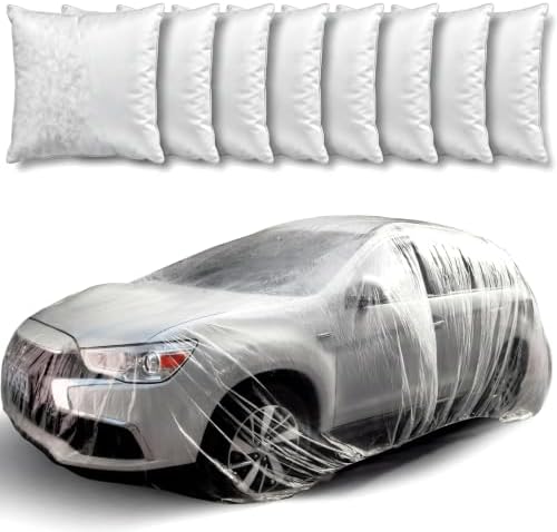 Tallew 18 Pcs Universal Plastic Car Cover Bulk, 12. 5 x 21. 7ft by Tallew