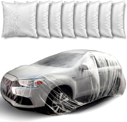 Tallew 18 Pcs Universal Plastic Car Cover Bulk, 12. 5 x 21. 7ft by Tallew