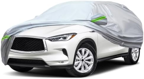 AUQDD 6-Layers Premium SUV Car Cover Waterproof All Weather Weatherproof UV Sun Protection Snow Dust Storm Resistant Outdoor Exterior Custom Form-Fit Full Padded Car Cover with Straps 178"-190" K7 by AUQDDAutoPartsWholesale