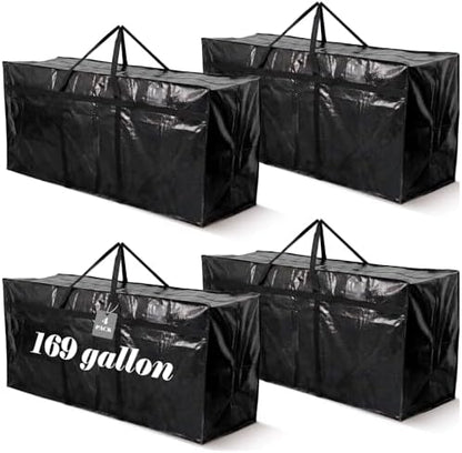 4 Pcs 169 Gallon Extra Large Moving Bags Heavy Duty Storage Bag by Clysee