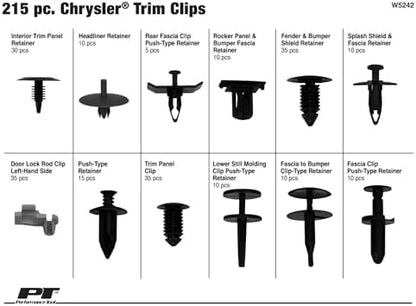 Performance Tool W5242 215-Piece Chrysler Trim Clip Assortment Kit - Image 2