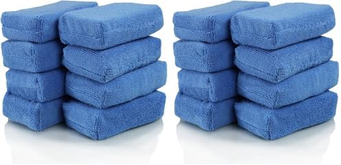 Chemical Guys Premium Grade Microfiber Applicator Pads - Ultra-Soft Foam Core,Safe for Sealants,Tire Dressings,Interior and Exterior Detailing,Car,Truck,SUV,RV,Motorcyle Care,(Pack of 16) by ChemicalGuys