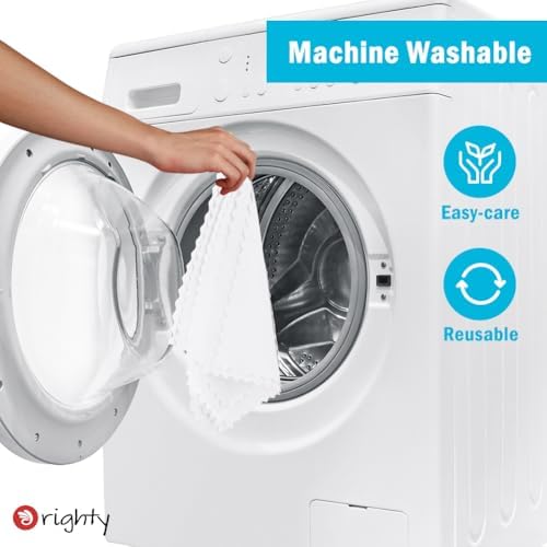 Orighty Microfiber Cleaning Cloth 5 Pack, White Cleaning Rags 12x11 inch - Image 5