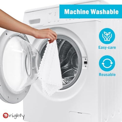 Orighty Microfiber Cleaning Cloth 5 Pack, White Cleaning Rags 12x11 inch - Image 5