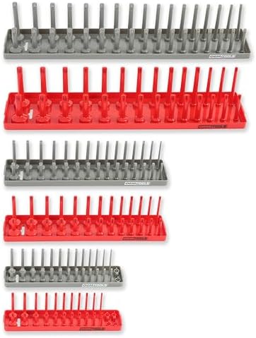 OEMTOOLS 22413 6-Pc SAE & Metric Socket Tray Set for Sizes 1/4", 3/8”, 1/2" by OEMTOOLS