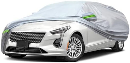 AUQDD 6-Layers Premium Sedan Car Cover Waterproof All Weather Weatherproof UV Sun Protection Snow Dust Storm Resistant Outdoor Exterior Custom Form-Fit Full Padded Car Cover with Straps 205"-214" K5 by AUQDDAutoPartsWholesale