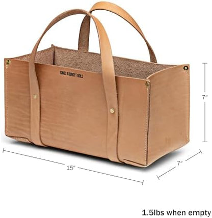 Kings County Tools Heavy Duty Buffalo Leather Tote Tool Bag, 15x7x7-Inch - Image 6