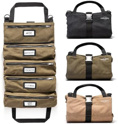 Official Legacy Tool Roll Bag, 5-Pocket, 20 x 12 in, ArmyGreen, Made in USA by OfficialToolRoll