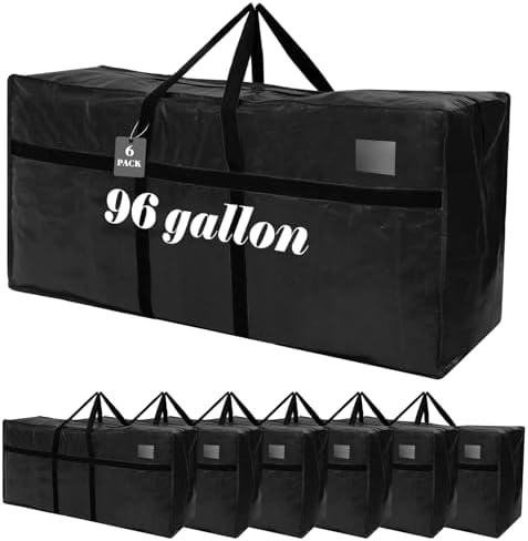 6 Pcs 96 Gallon Extra Large Moving Bags Heavy Duty Storage Bag by Clysee
