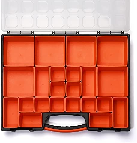 EMENTOL 2PCS Multi-Purpose Portable Organizer Box Set with 44-Removable Compartments, 2 Pieces Professional Boxes with Dimension 16.2"L*13"W*2.3"H - Image 2
